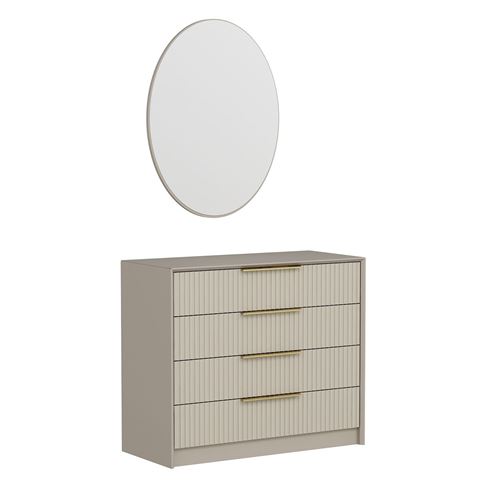 Commode en bois Kale - 100 x 45 x 85 cm - Beige