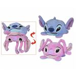 Peluche - Lilo Et Stitch - Stitch / Angel Reversible - 8 Cm