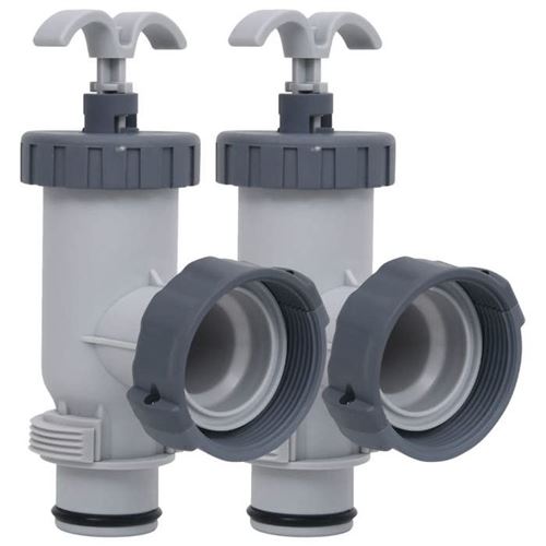 vidaXL Vannes à piston de piscine 2 pcs 92801