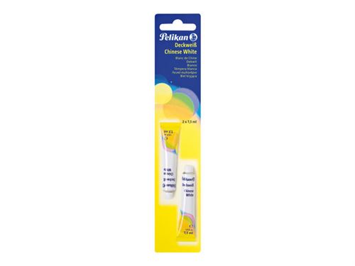 Pelikan 732/3/2/B - Peinture - blanc de Chine - opaque - 7.5 ml (pack de 2)