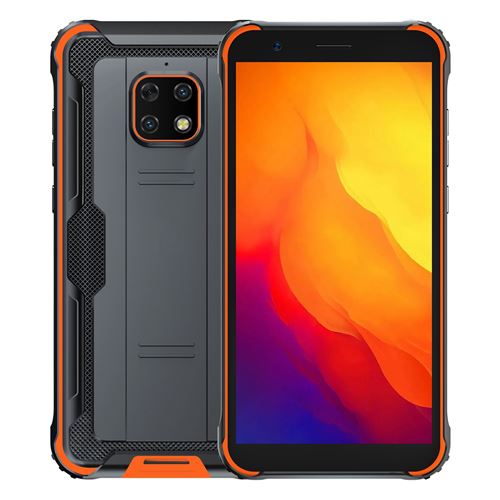 Téléphone Robuste 5,7 Smartphone Antichoc Android 11 Durci Étanche IP68 Orange YONIS