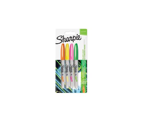 Non Communiqué Sharpie Marqueur Permanent Fine Neon, Blister De 4