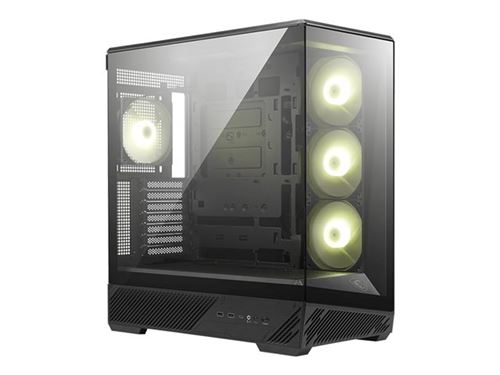 Msi Mag Pano 130R Pz - Mid Tower - Atx - Panneau Latéral Fenêtré (Verre Trempé) - Pas D'Alimentation (Atx) - Noir - Usb/Audio
