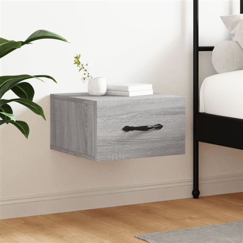 vidaXL - Table de chevet murale - Sonoma Gris - 35x35x20 cm - Image 2
