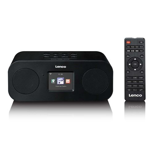 Lenco DIR-121BK - Radio Internet stéréo avec DAB+, FM et Bluetooth® - Noir