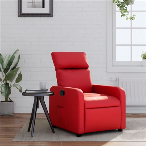 Non Communiqué Rouge Vidaxl Fauteuil Réglable Similicuir