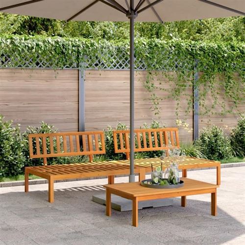 vidaXL Garten-Mittelsofas aus Paletten 2 Stk. Massivholz Akazie