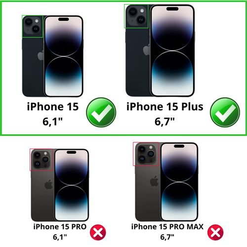 Verre Trempé Vitre Protection Caméra objectif iPhone 15 14 Pro 13
