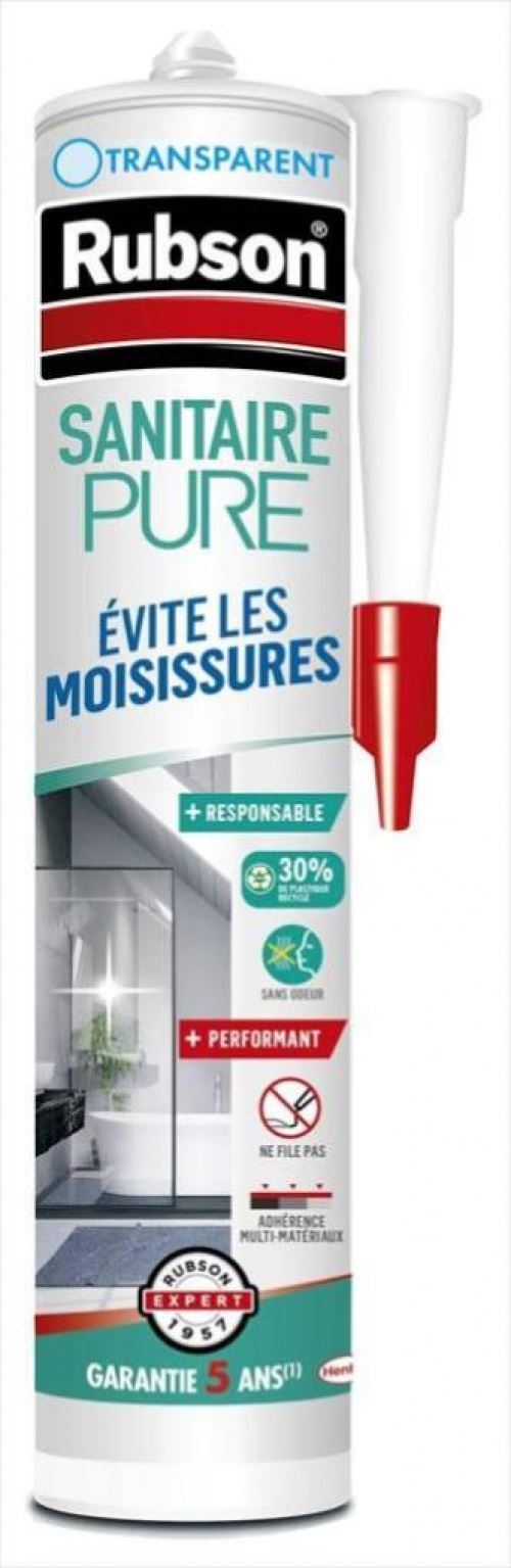 Rubson - Mastic d'étanchéité cuisine et bain - Pure sanitaire - 280ml - Image 3