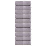 vidaXL Serviettes de toilette 10 pièces FROGN Gris 30 x 30 cm 100 % coton 136826