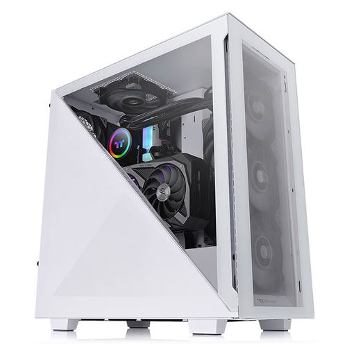 Non Communiqué Blanc Thermaltake Divider 300 Tg Snow - Tempered Glass Snow Edition - Tour - Atx - Panneau Latéral Fenêtré (Verre Trempé) - Pas D'alimentation (Ps/2) - Usb/Audio