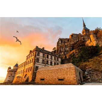 Tableau mural Soleil couchant CEANOTHE 65x97 cm Orange  - Fabriqué en France - 1
