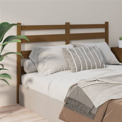 vidaXL Tête de lit Marron miel 166x4x100 cm Bois massif de pin818433