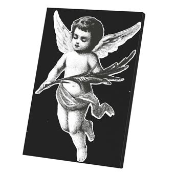 Toile De Noël Ange Et Colombes - Twisted R Design - 20x16 - Rouge Contemporain