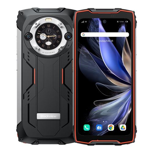 Smartphone 12GB+256GB Android 13 IP68 IP69K 6.7 Inch 64MP 4G NFC 15080mAh Orange YONIS
