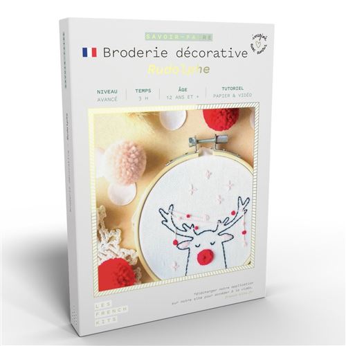 Coffret DIY - Broderie décorative - Rudolphe le Renne - French Kits