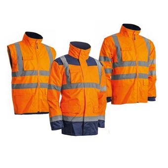 Veste KANATA PU HI-VIZ 3M orange fluo/marine TM - COVERGUARD - 7KANOM - 1
