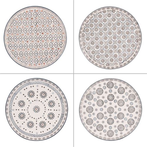Non Communiqué Gris Plat À Tarte Nelson 32 Cm (1 Modèle Aléatoire) - Table Passion - Grès
