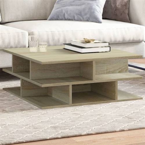 VIDAXL - Table basse - 70x70x29 cm - Chêne Sonoma - Image 2