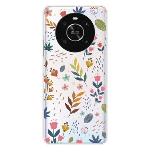 Coque en silicone imprimée compatible Huawei Honor X9 4G Fleurs colorées