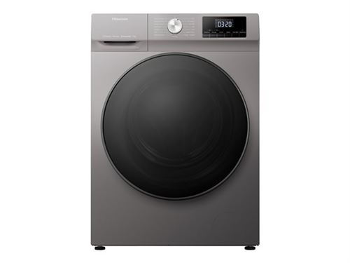 Hisense Série QA WFQA9014EVJMT - Machine à laver - largeur : 59.5 cm - profondeur : 61 cm - hauteur : 84.5 cm - chargement frontal - 66 litres - 9 kg - 1400 tours/min - titane