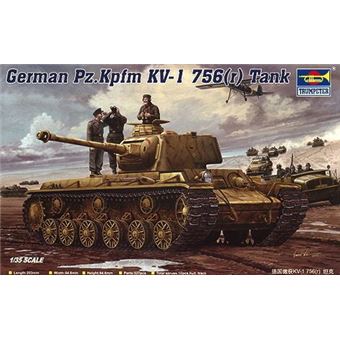 German Pz.kpfm. Kv-1 756(r) Tank - 1:35e - Trumpeter - 1