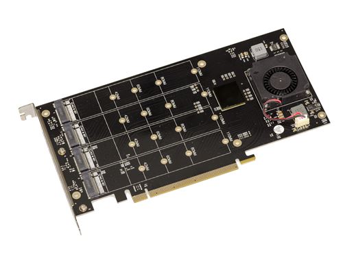 Non Communiqué Kalea-Informatique Carte Contrôleur M2 Pcie X16 Pour 4 Ssd M.2 Nvme M Key Avec Chipset Plx8747 - Bande Passante 128Gb Max 16000Mb/S