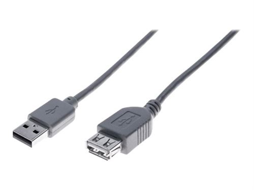 generic - Rallonge de câble USB - USB (M) pour USB (F) - USB 2.0 - 1.8 m - gris