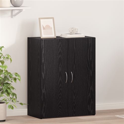 vidaXL Cabinet de Bureau Chêne noir 70 x 32 x 77.5 cm
