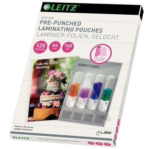 Leitz iLAM - Brillant, limpide - A4 (210 x 297 mm) pochettes plastifiées - pour Leitz iLAM touch A3 turbo, iLAM touch A4 turbo