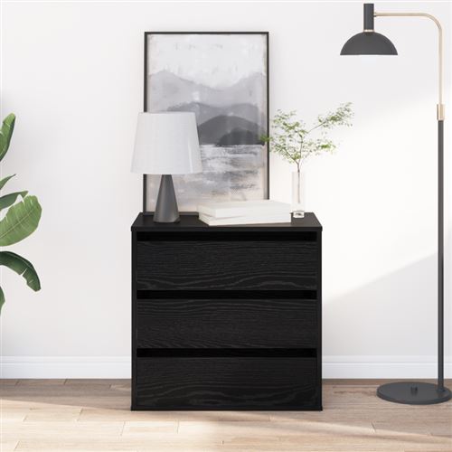 Commode Chêne noir 60 x 41 x 58 cm Bois d'ingénierie Vidaxl