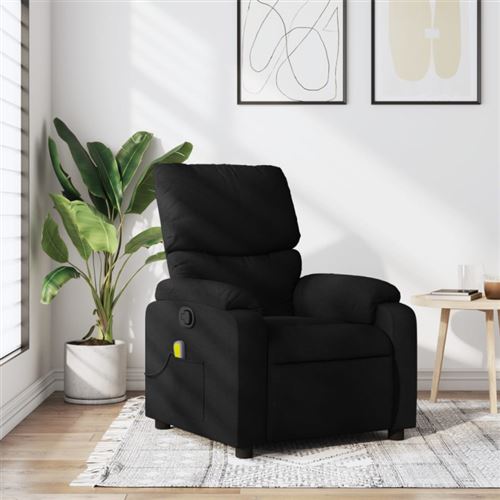 VIDAXL - Fauteuil de massage inclinable - Tissu - Noir - Image 2