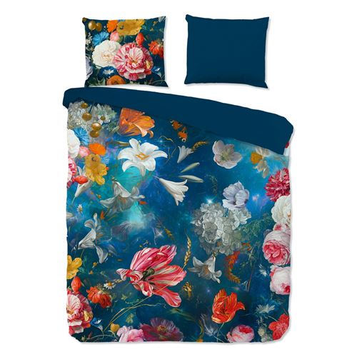 Parure de lit GALAXY FLORALE Muller Textiles Bleu nuit 200x200 cm