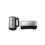 Pack  Bouilloire 1.7L + Grille-pain 1 fente 1030W Inox/Noir