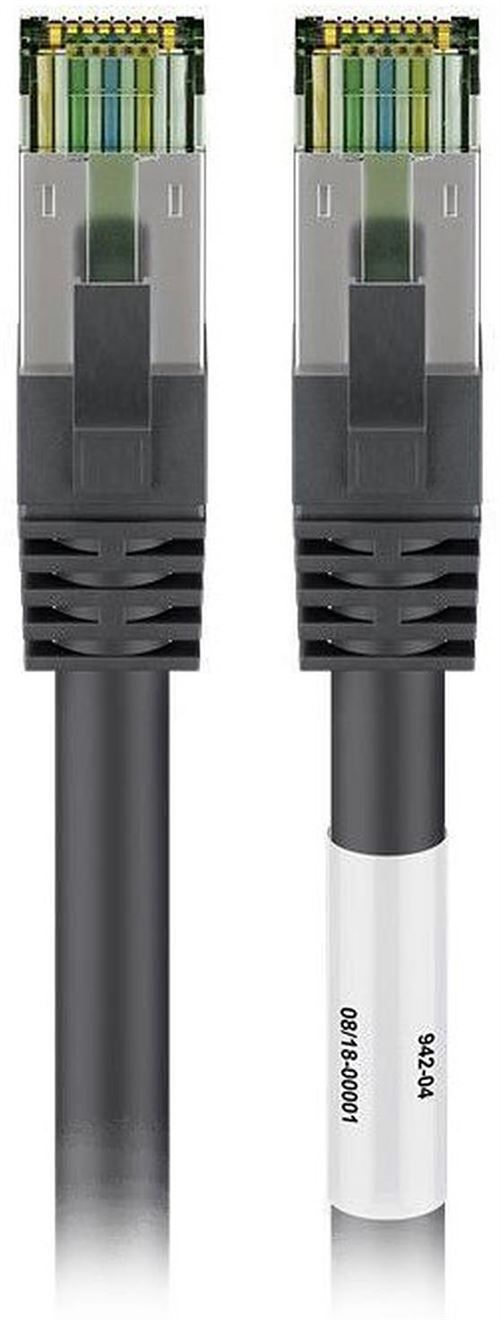 Non Communiqué Noir Goobay Câble Rj45 Cat 8.1 S/Ftp 0.25 M (Noir)