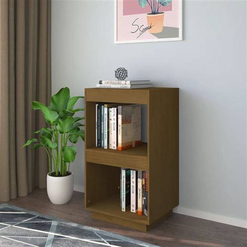 Non Communiqué Brun Vidaxl Bibliothèque Marron Miel 40X35x71 Cm Bois De Pin Massif810842