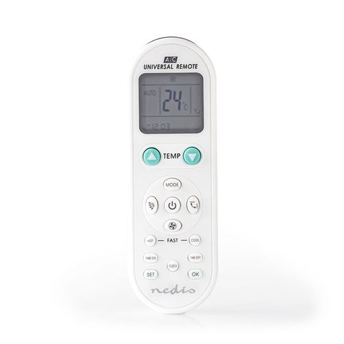 Nedis Blanc Télécommande Universelle Avec Écran Lcd Pour Climatiseurs Split Unit - Image 2