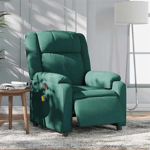VIDAXL - Fauteuil de relaxation - Massage électrique - Réglable - Vert - Image 3