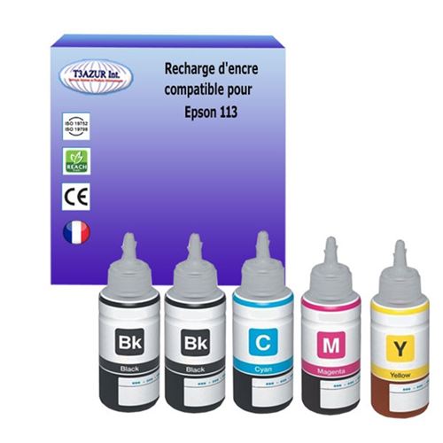 5 Encres compatibles avec Epson EcoTank ET-L15150, ET-M16600 remplace Epson