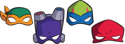 Amscan Masques Tortues Ninja 8 pièces