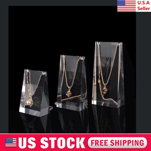 Mode 3 Pcs Acrylique Collier Pendentif Présentoir Bijoux