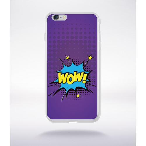 Coque Wow Fond Mauve Compatible Iphone 6 Plus Transparent