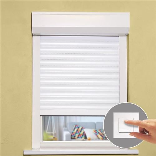 Volet roulant aluminium électrique filaire recoupable - L 150 x H 170 cm
