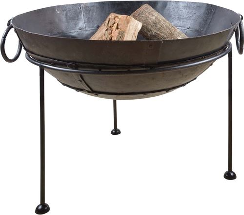 Fancy Flames - Brasero avec anses en métal recyclé 70 cm