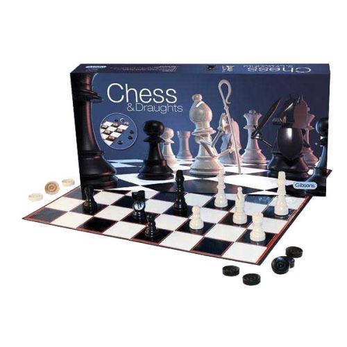 Gibsons - Jeu d'Echecs et de Dames - ROI 62mm - Langue: anglais