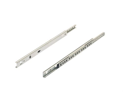 Paire de coulisses à billes KA 1730 HETTICH - Rainure 17 mm - L.350 mm - Acier zingué - Pour tiroir 220 à 355 mm - 71835