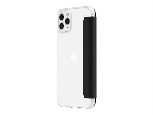 Griffin Survivor Clear Wallet - Protection à rabat pour téléphone portable - noir/clair - pour Apple iPhone 11 Pro Max