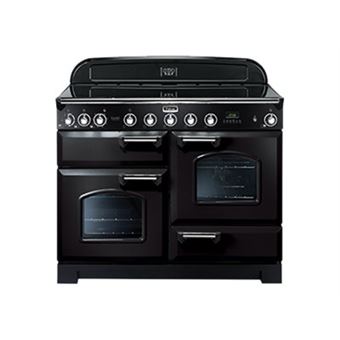 Falcon Classic Deluxe 110 - Cuisinière (four à deux étages) - pose libre - largeur : 110 cm - profondeur : 65 cm - hauteur : 90.5 cm - avec système auto-nettoyant - classe A - noir