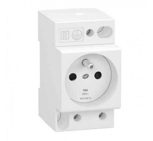 Schneider Electric Blanc Prise De Courant 16A Resi9 - 2P+T - 250 V