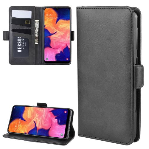 Etui en PU adsorption magnétique avec support noir pour votre Samsung Galaxy A10